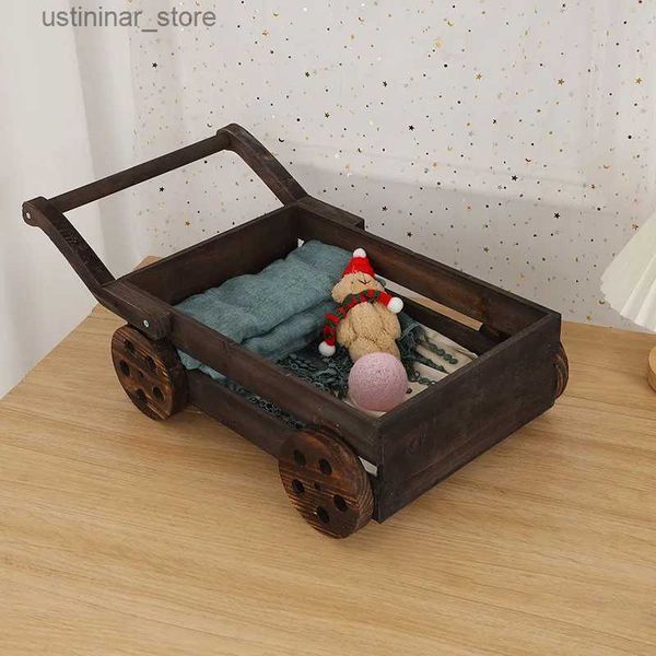 Cunas de bebés Cuna Cuna Camino Adaptable Cama Fotografía Recién nacida Fotografía Niños Muebles de la cama Camas de madera Beddler Baby Model Cots L416