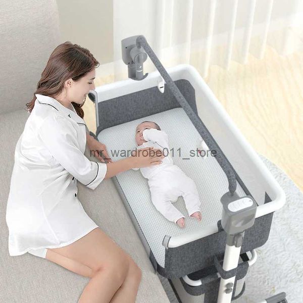 Cunas para bebés Cama para dormir para bebés Mecedora Cama para recién nacidos Infantil al lado del sueño Viaje portátil Co-dormir Mini cuna Q231205