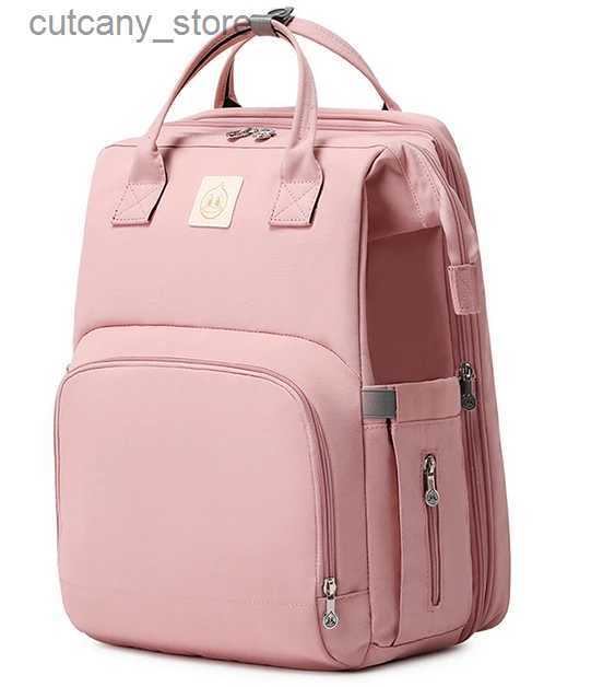 ベビーベッドフォルダバ防水ピンクのおしゃぶりバッグおむつバッグ交換用パッド付き多機能ベビーベッドバッグL240320