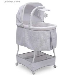 Berceau de bébé Bassinet de lit de chevet automatique mains libres - Le berceau portable présente un mouvement de glissement lisse silencieux qui apaise le bébé Cameron L416