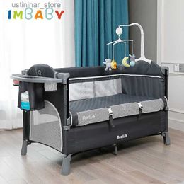 Cunas de bebés IMBABY Cama de bebé recién nacido Cunas de bebé multifuncionales Cot Baby Baby con cuna de cuna de mesa de pañales Cunas de dos pisos para bebés L416