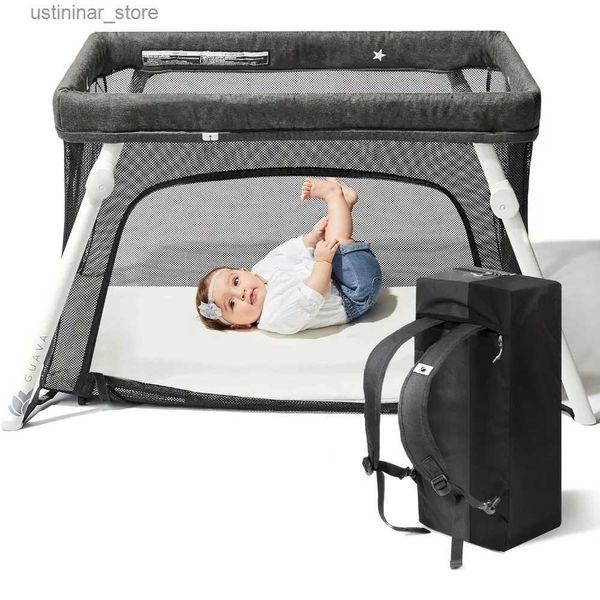 Berceau de bébé berceau de voyage avec conception de sac à dos léger |Bébé certifié Babe Portable Crib |Cour de jeu pliant avec Mattres confortable L416