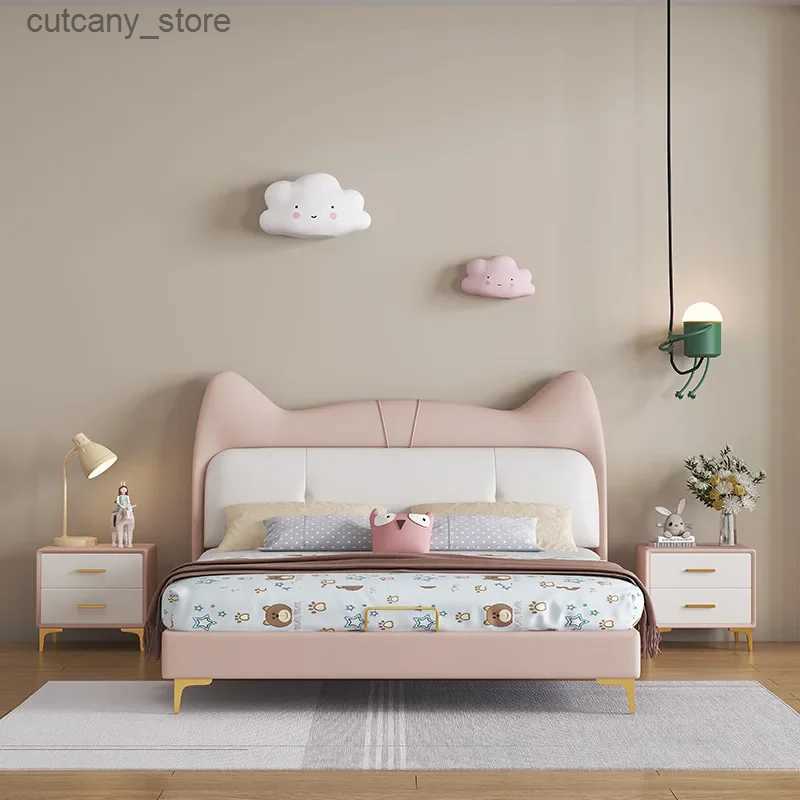 Baby Cribs Modern Minimalist Boy Girl Princess Sing Solid Wood Bedchildrens sovrum möbler