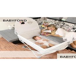 Baby Cribs draagbare pasgeboren bed mtifunctionele vouwreizen kleine bb met muggen netto splicing bed1351962 drop levering kids mat otlra