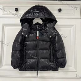 Baby Designer Kleding Donsjas Dikke Warme Jas Kindstijl Kinderen Uitloper Herfst Winter Lange Witte Gans Capuchon Broodjack meisje jongen Luxe Skipak zwart wit rood