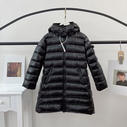 Baby Designer jas kinderen jassen caponed fasion winter jas Long a-vormige rits dikke warme warme outdarse kleding jongens meisjes bovenkleding jassen