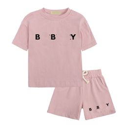 Baby Designer Kids Tracksuit Boys Girls Clothing Set 2pcs T -shirt shorts Suits Childrens Short Sleeved Sport Peuter Cloths CAD24052201