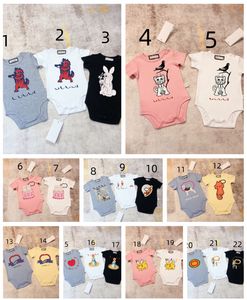 Baby Designer Rompers New Born Cartoon Lettre de combinaison imprimée Brand Girls Boys Climb Clothes Saut trottoir