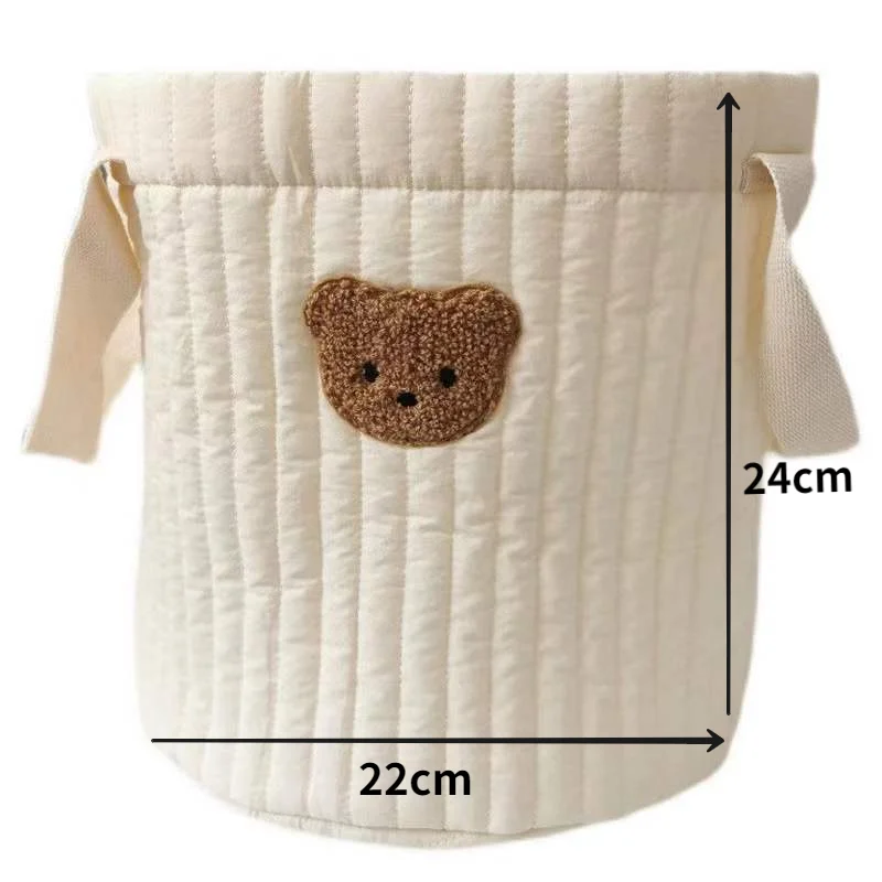 Baby Diaper Nappy Bags for Mom Cute Bear Large Capacity Mommy Bag Caddy Toys Dolls Storage Organizer Babies Accessories Beige