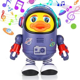 Bébé canard jouet musical interactif jouet électrique avec lumières et sons danse robot éléments spatiaux pour nourrissons bébés enfants cadeaux 240117