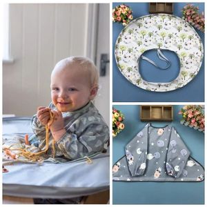 Baby-eettafelmat Slab Babyvoeding CoverSet voor kinderstoel Leren eten Schilderij 240125