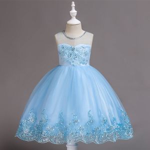 Robe de princesse brodée pour bébé fille, tenue de fête d'anniversaire élégante, vêtements de noël pour bébé de 2 à 14 ans