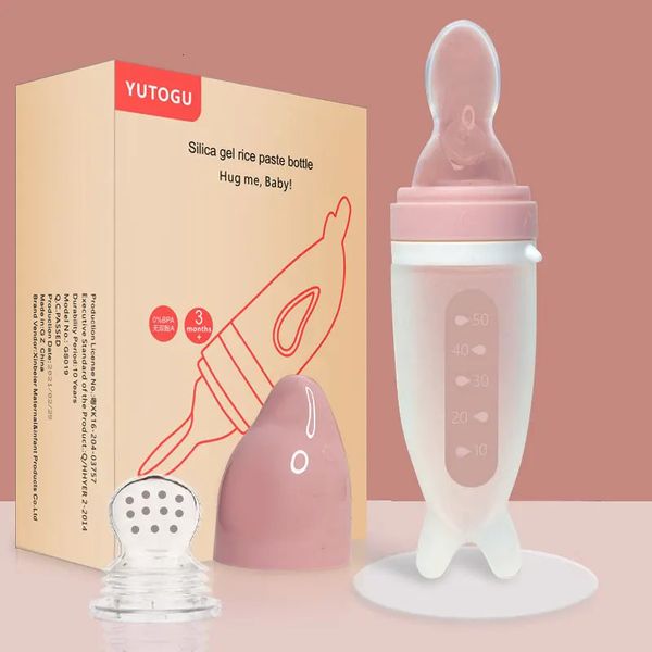 Bouteille d'alimentation pour bébé dolphin silicone riz cuillère née la vaisselle de table de table pour bébé