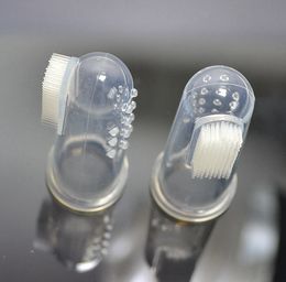 Bébé doigt brosse à dents ensembles fabricants en gros brosse à dents en silicone langue brosse de nettoyage Sucettes Dents