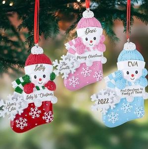 Bébé Premier Décorations De Noël Ornements De Noël Avec Snowbaby Avec Flocon De Neige Arbre De Noël Cadeaux En Gros 2023 EE