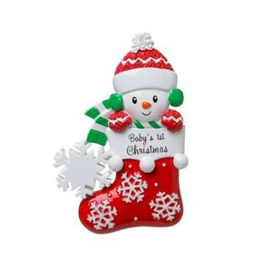 Bébé premier ornement de Noël ornements de Noël avec Snowbaby avec flocon de neige-arbre de Noël-ornement SN4738