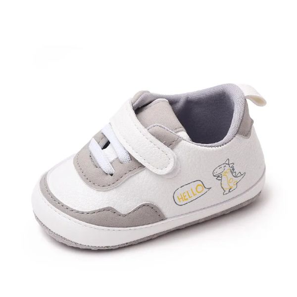 Baby First Walker Crib Chaussures Spring and Fall NOUVEAU BARCH'S Vêtements Breatch Pu Leather Chaussures Soft Soft Sohed Shoes Toddler Girl Chaussures 2024