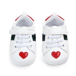 Baby Babyschoenen Designer Pasgeboren Hart Print Sneakers Casual Schoenen Zachte Zool Prewalker Baby Schoenen Sport 0-18Months