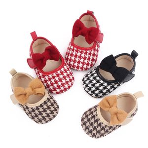 Baby First Walkers Infant Kids Girl Soft Sole Princess Bowknot Crib Shoes Toddler pasgeboren schoenen 0-18 maanden