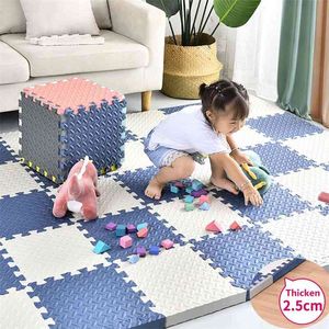 Colchonetas de espuma para bebés, rompecabezas de EVA de 2,5 CM, juguetes para niños, colchoneta de juego de suelo suave para niños, baldosas de ejercicio entrelazadas, alfombra de juego de gimnasio 210402