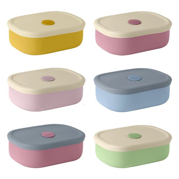 Boîte à déjeuner en Silicone de stockage de nourriture pour bébé pour bébés enfants conteneur Portable Bento un truc gratuit 240111