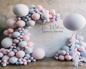 Baby Gender Reveal Farty Supplies Ballon Arch Garland Kit pastel PASTEL MACARON PINK BLUE BALLOONS DÉCORATION PROVAGE Baby Shower T28315867