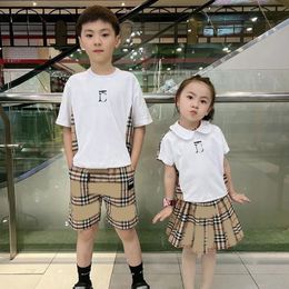 Baby Girl Boy 2pcs Vêtements Set Kids Luxury Clothing ensembles Classic Clothes Set Tamiked Jirt T-shirts Short 90-160cm