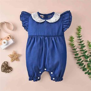 Baby Girl Casual Kant Collar Jumpsuits 210528
