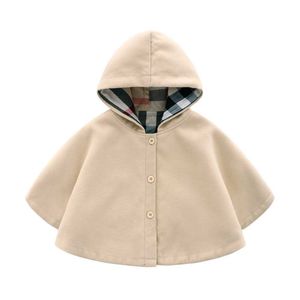 Baby girl cloak copón de algodón otoño invierno ropa de moda coreana encaje encapapado poncho cape niños pequeños chaqueta de ropa de abrigo 6m-6t