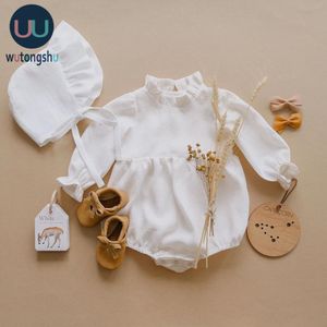 Ropa de bebé niña 0-2T mameluco de manga larga monos de una pieza nueva moda 100% algodón orgánico recién nacido bebé niña mamelucos Y1221