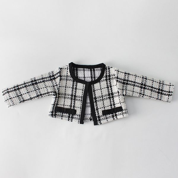 Bébé fille vêtements nouveau-né automne printemps 2019 bébé barboteuses pour filles Plaid princesse noël bébé vêtements ensemble barboteuse + veste 2pc Y1995