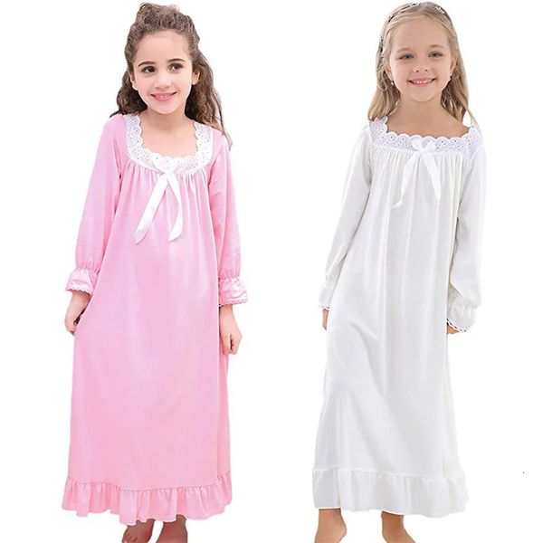 Vêtements de bébé fille princesse chemise de nuit à manches longues chemises de nuit chemises de nuit pyjamas robe de noël vêtements de nuit enfants pour 3-12 ans 240322