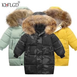 Baby meisje denim jas plus bont warme peuter meisjes hooded jas uitloper winter kinderen verdikte fluwelen 211222