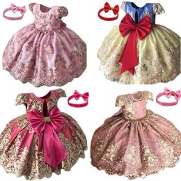 Baby Girl Dress 1 jaar verjaardag 3 6 9 12 18 24 maanden peuter meisje kleren kanten doop jurk prinses kinderjurken 240319