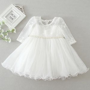 Robe de baptême en dentelle blanche pour bébé fille, vêtements de princesse pour fête d'anniversaire et mariage, 024M, 240311