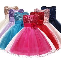 Baby Girl Dress Clothing Flower Pools For Christmas Halloween Brithday Party 212Y Kid Wedding Princess 240416