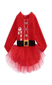 Babymeisje Jurk Leuke Rode Kerst Prinses Peuter Baby Meisje Tule Tutu Jurk Feestoutfits Costume9654113