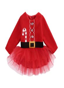 Babymeisje Jurk Leuke Rode Kerst Prinses Peuter Baby Meisje Tule Tutu Jurk Feestoutfits Costume7932552