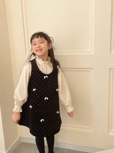 Robe de princesse pour petites filles, sans manches, en coton épais, pour enfants, robes d'hiver