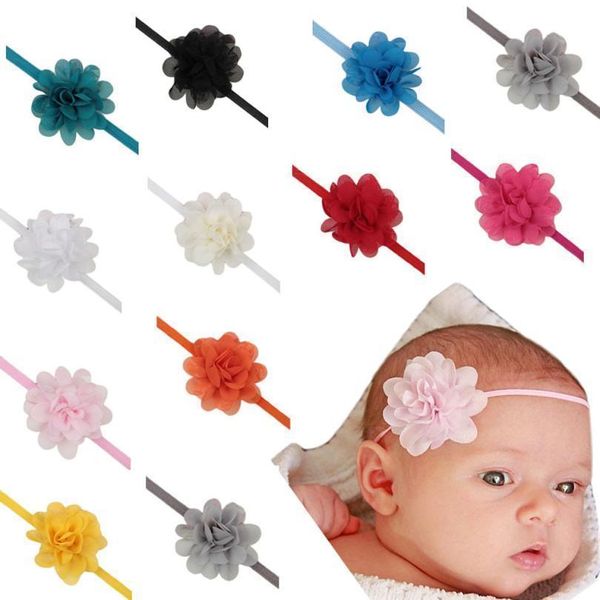 Bébé Fille Élastique Fleur Bandeau Pour Bébés En Caoutchouc Bande De Cheveux Enfants Beaux Enfants Chapeaux Maigre Extensible 100 Pcs Pcs Mix En Gros