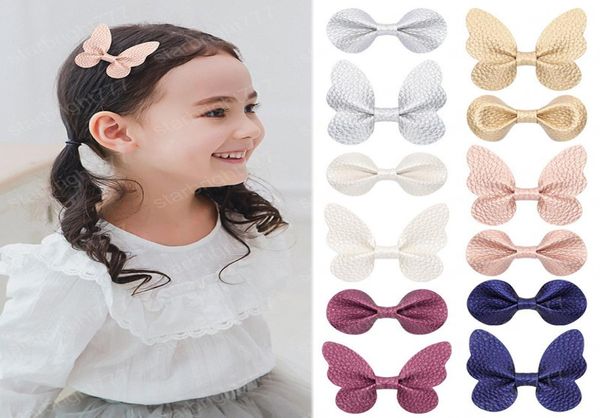 Bébé Fille Faux Cuir Papillon Bowknot Barrettes Enfants Pinces À Cheveux Princesse Filles Arcs De Cheveux Barrette Filles Enfants Accessoires7258796