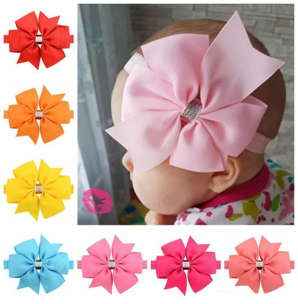 Baby Girl Bandbands 43 pouces Bowknot Elastic Hair Accessories For Girls Kids Hair Bands 20 Couleurs Fashion Princess Headwewwe4055625
