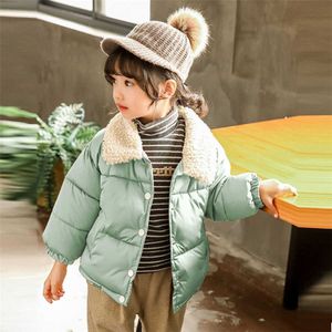 Chaqueta de bebé niña Otoño Invierno abrigo grueso cálido para niñas chaqueta de invierno para niñas abrigo de piel para niños prendas de vestir exteriores para niños pequeños 80 ~ 130 algodón H0909