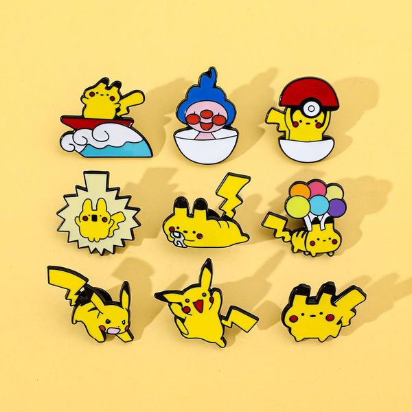 Baby Girls Kids Kildhood Game Movie Game Yellow Elf Badge Cute Anime Movies Games Hard Enemel Pins Collectez Branches Brises de sac de dessin.