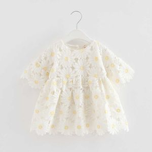Bébé fille Style coréen robe automne enfant en bas âge filles doux coton robes corée infantile marguerite robes vêtements 210615