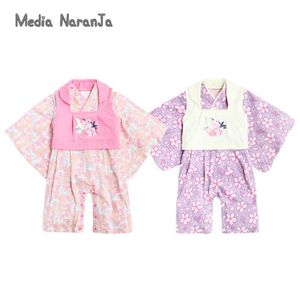 Bebé niña Nuevo estilo para otoño invierno Traje de salto japonés Conjunto de chaleco de kimono Disfraz de halloween para niños pequeños Regalo de fiesta de cumpleaños H09791214