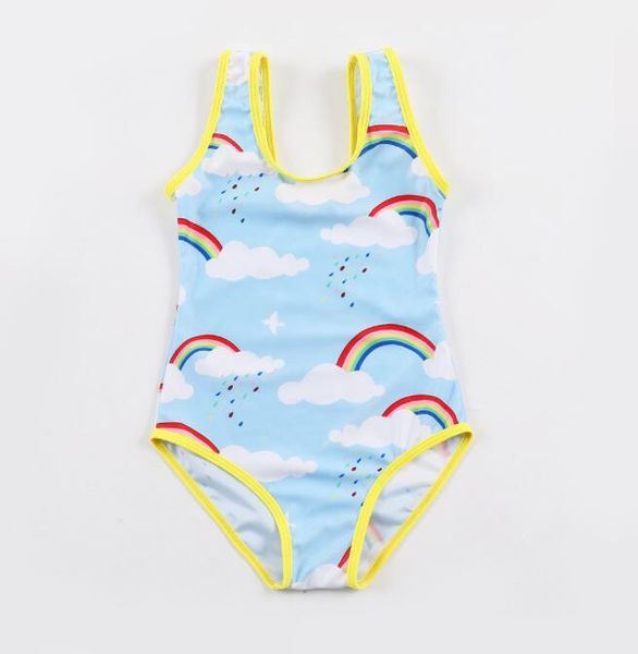 Bébé fille une pièce fleur imprimé fleuri maillot de bain à manches volantées Bikini maillots de bain filles maillots de bain Costume de plage enfants vêtements de plage