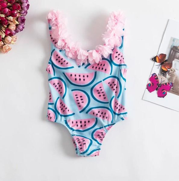 Bébé fille une pièce maillot de bain costumes enfant en bas âge princesse filles fleur maillots de bain natation enfants vêtements de plage