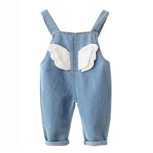 Babymeisjesoveralls Casual kinderbroeken Jumpsuit Peuter Baby Denim Tuinbroek Kind Jeans Playsuit 240127
