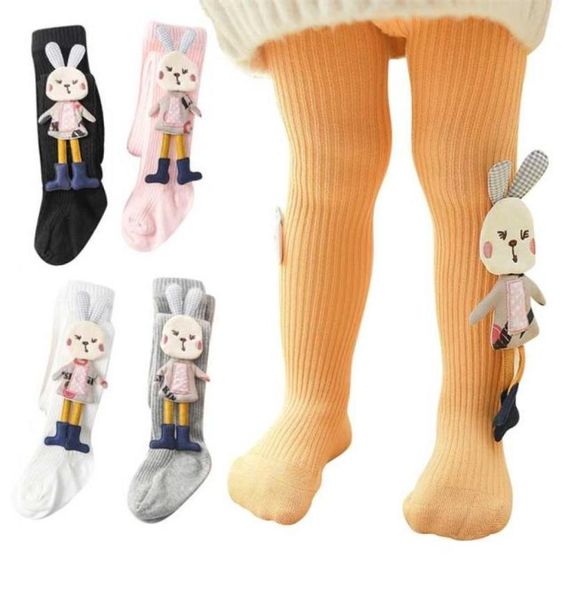 Collants bébé fille mignon 3D dessin animé lapin collants pour filles vêtements printemps automne né bas infantile tricoté 04Y 2110215535575